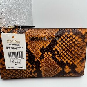 Michael Kors Marigold Snakeskin Wallet